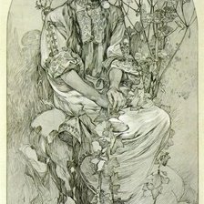 Схема вышивки «Девушка»