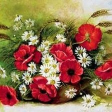 Схема вышивки «Маки»