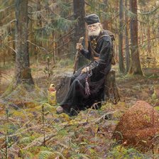 Схема вышивки «монах»