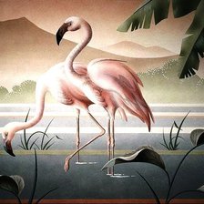 Схема вышивки «Фламинго»