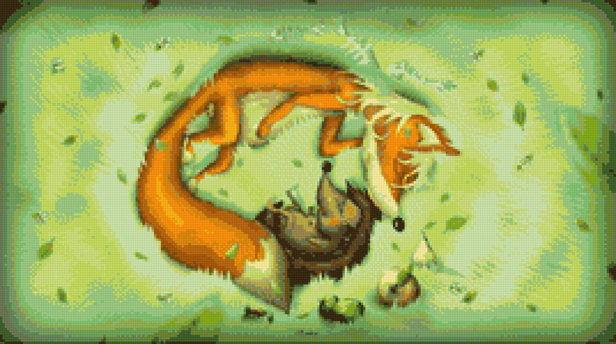 любовь - ежик, лисенок - предпросмотр