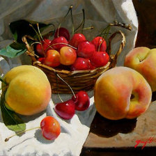 Схема вышивки «персики»