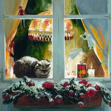 новогодний кот