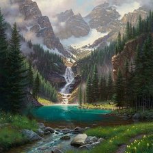 Схема вышивки «Горный пейзаж»