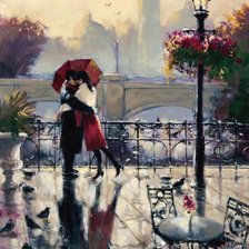 Поцелуй под дождем