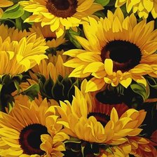 Схема вышивки «подсолнухи»