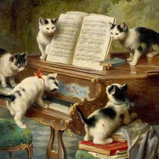 Схема вышивки «Урок музыки»