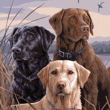 Схема вышивки «Три товарища»