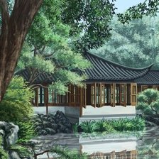 Схема вышивки «Японский пейзаж»