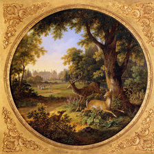 Схема вышивки «Гобелен Олени»