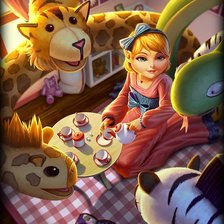 Схема вышивки «Чаепитие»