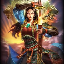 Схема вышивки «Воительница»