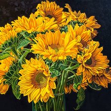 Схема вышивки «солнечные цветы»