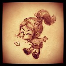 Схема вышивки «Девочка капризулька»