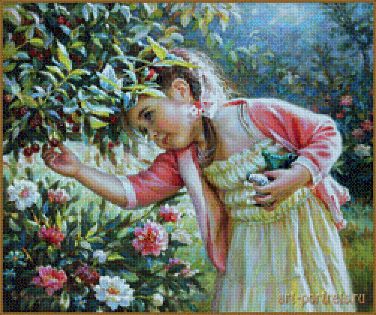 девочка и вишня - девочка и вишня - предпросмотр