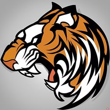 Схема вышивки «Тигр 6 цветов»