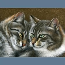 Схема вышивки «Котики»