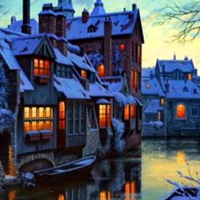 Схема вышивки «Зимний вечер»