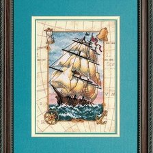 Схема вышивки «парусник»
