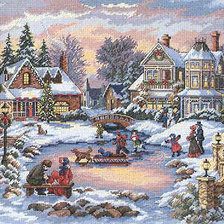 Схема вышивки «зима»
