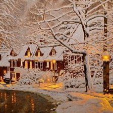 Схема вышивки «Зимний вечер»