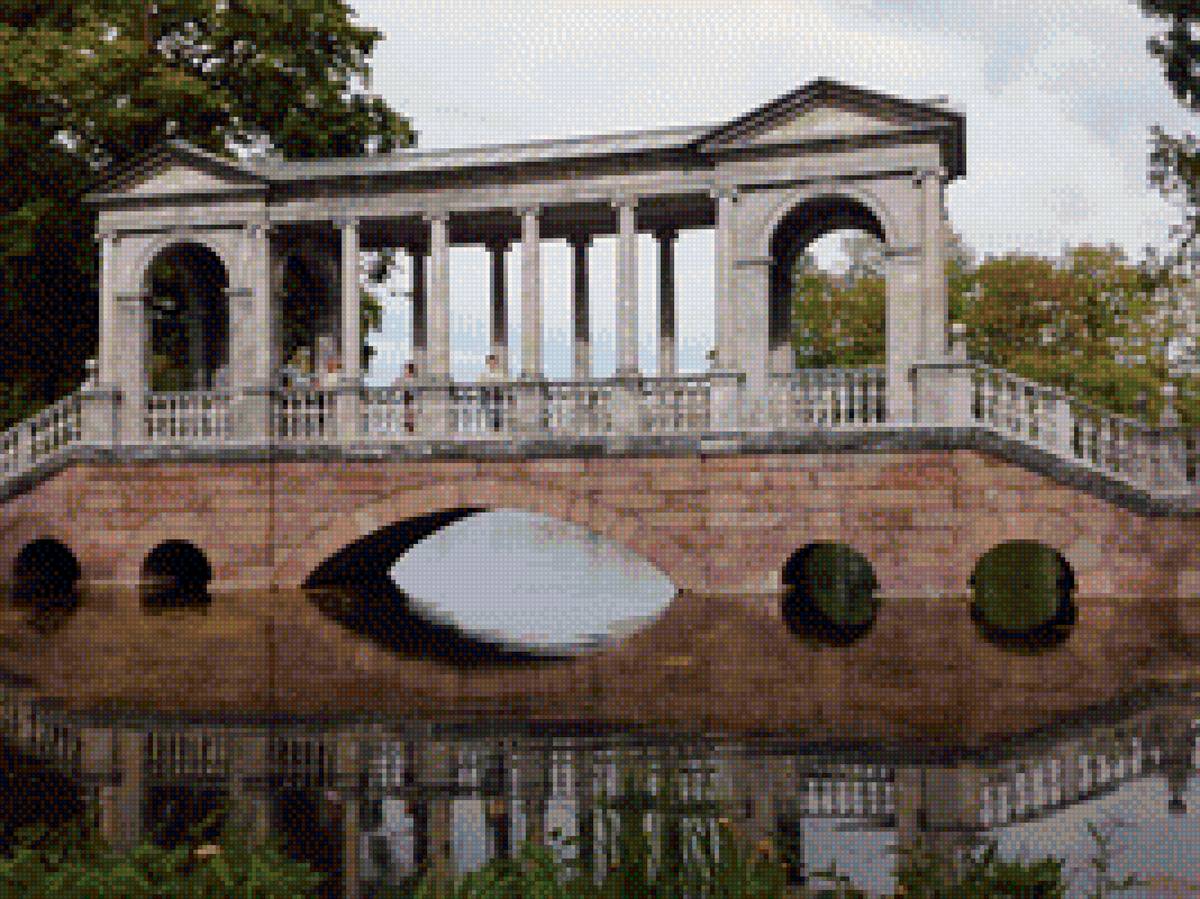 Мраморный мостик - мост, пейзаж, водоем - предпросмотр