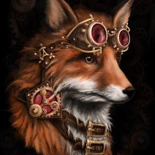 Схема вышивки «Стимпанк лиса»
