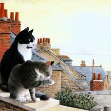 Схема вышивки «Котики»