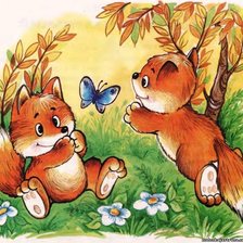 Схема вышивки «Лисички»