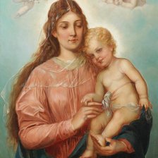 Схема вышивки «модонна с млоденцем»