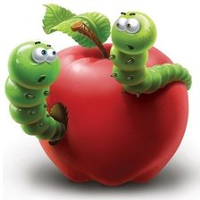 Схема вышивки «Яблоко»