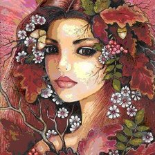 Схема вышивки «хранительница леса»