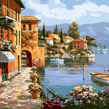 Схема вышивки «морской пейзаж»