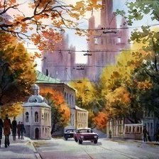 Схема вышивки «городской пейзаж 9»