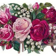 Схема вышивки «Květinový trakař»