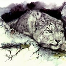 Схема вышивки «Снежный барс 2»