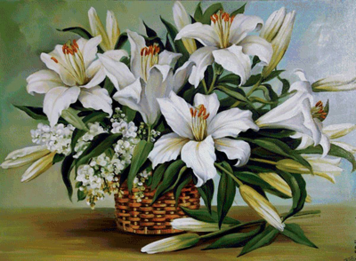 Букет лилий - лилии - предпросмотр