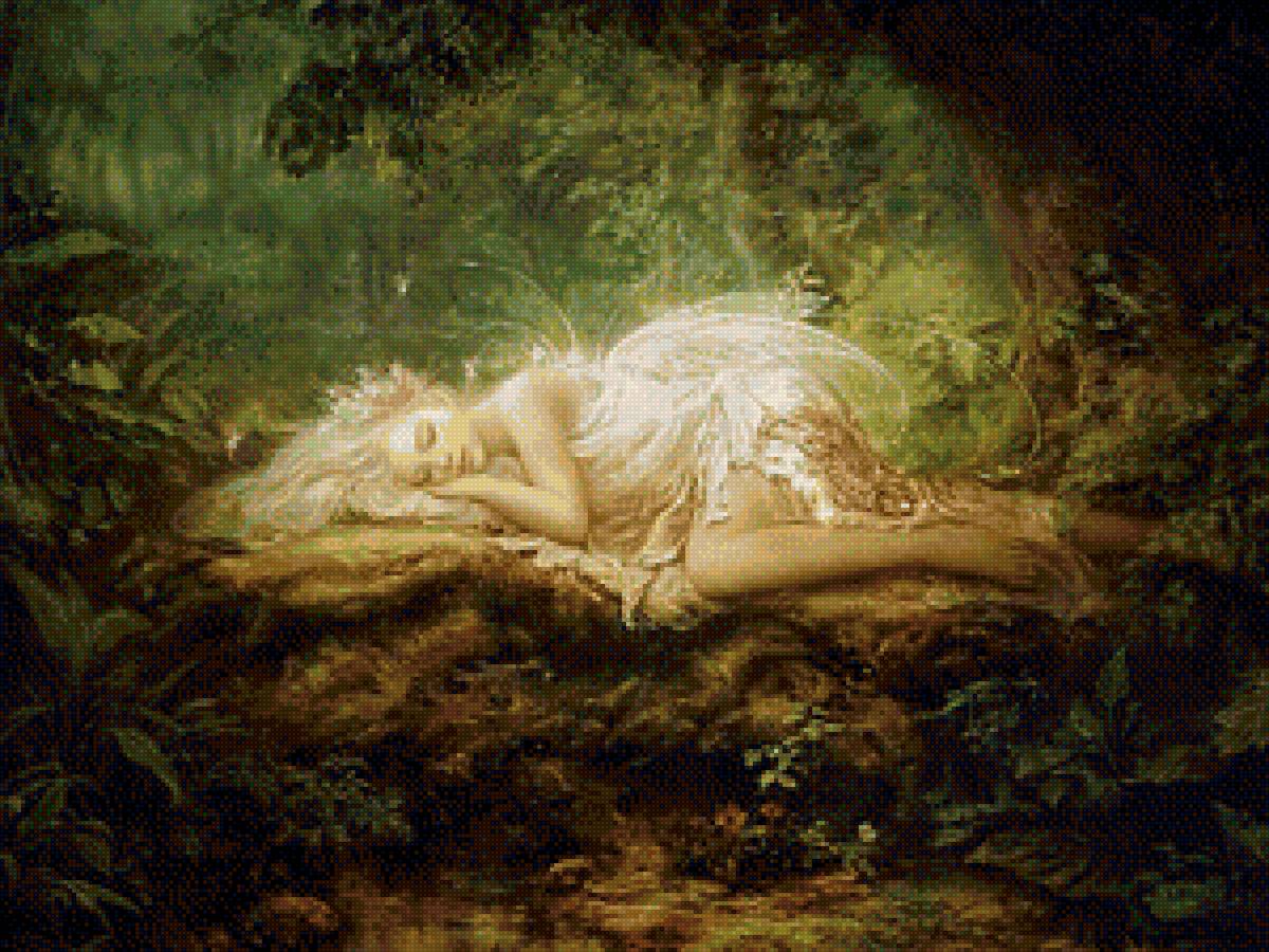 лесная нимфа - фея, лесная нимфа, сказка, фантастика - предпросмотр