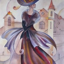 Схема вышивки «Dáma s psákem»