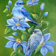 Схема вышивки «Птички 3»