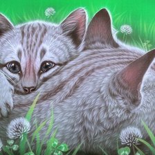 Схема вышивки «Кошки»