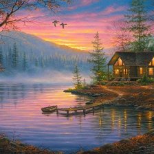 Схема вышивки «у реки»