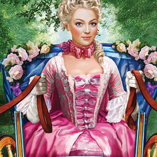 Схема вышивки «Мадам де Помпадур»