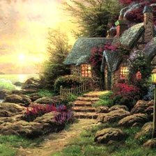 Схема вышивки «закат»