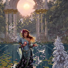 Схема вышивки «идущая по воде»