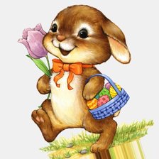 Схема вышивки «Пасхальный зайчик»