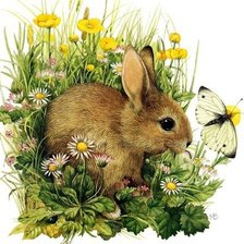 Схема вышивки «Зайчишка»