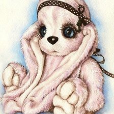 Схема вышивки «Грустный зайка»