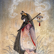 Схема вышивки «кицунэ»