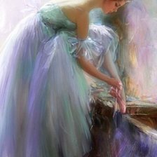 Схема вышивки «Перед выступлением»